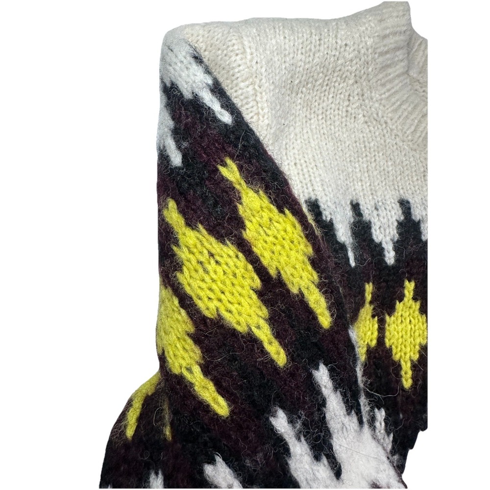 A.L.C. Women's SMALL Badgley‎ Alpaca Wool Blend Fair Isle Sweater Quiet Luxury - Picture 11 of 16